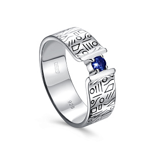 Кольцо из серебра с сапфиром