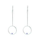 Серьги с английским замком из серебра с ситалами