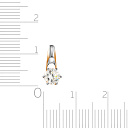 Подвеска из красного золота с фианитом