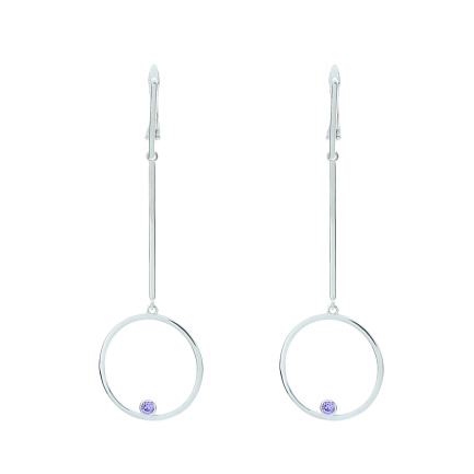 Серьги с английским замком из серебра с ситалами