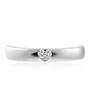 Кольцо обручальное из белого золота с бриллиантами