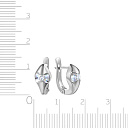 Серьги с английским замком из белого золота с бриллиантами