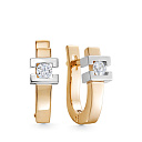 Серьги из красного золота с бриллиантами