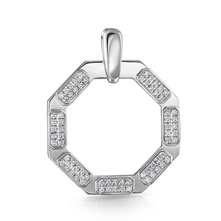 Подвеска из белого золота с бриллиантами