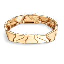 Браслет жесткий из серебра с позолотой