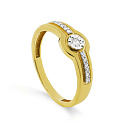 Кольцо из желтого золота с бриллиантами