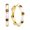 Серьги с английским замком из серебра