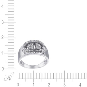 Кольцо из белого золота с бриллиантами