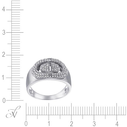 Кольцо из белого золота с бриллиантами