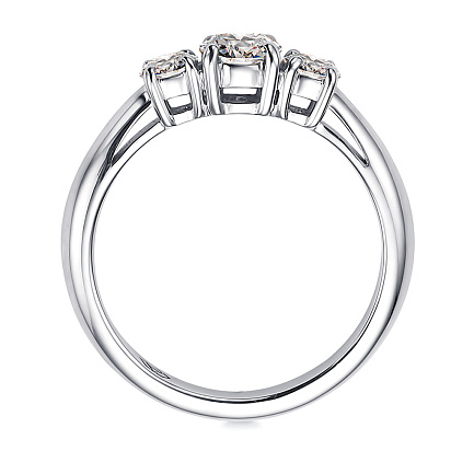 Кольцо из белого золота с бриллиантами