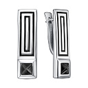 Серьги с английским замком из серебра