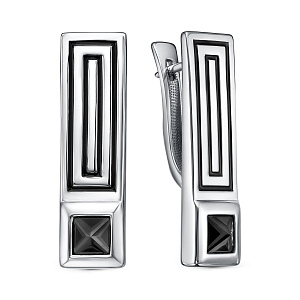 Серьги с английским замком из серебра