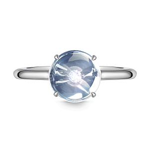 Кольцо из белого золота с бриллиантом