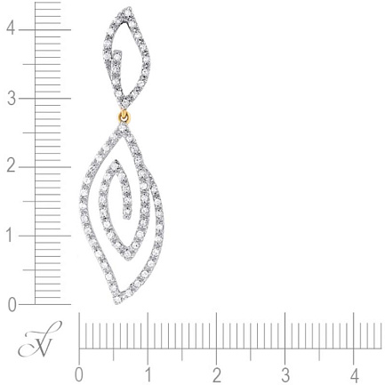 Подвеска из желтого золота с бриллиантами