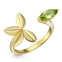 Кольцо из желтого золота с хризолитом