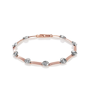 Браслет из красного золота с бриллиантами