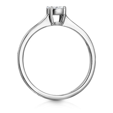 Кольцо из белого золота с бриллиантами