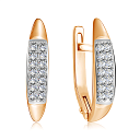 Серьги из красного золота с фианитом