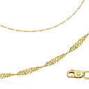 Цепь автомат из серебра с позолотой, плетение двойное панцирное