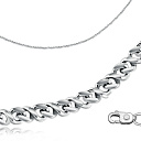 Браслет автомат из серебра, плетение восьмёрка