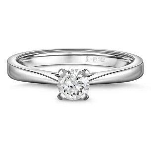 Кольцо из белого золота с бриллиантом