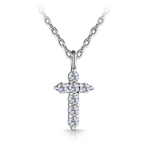 Колье из серебра с фианитом