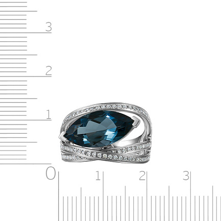 Кольцо из белого золота с бриллиантами