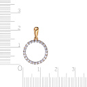 Подвеска из красного золота с фианитом