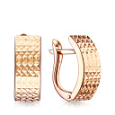 Серьги с английским замком из красного золота