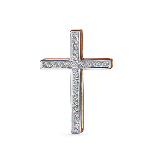 Подвеска из красного золота с бриллиантами