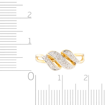 Кольцо из желтого золота с бриллиантами