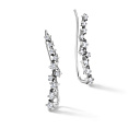 Серьги из серебра с фианитом