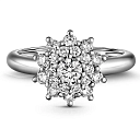 Кольцо из белого золота с бриллиантами