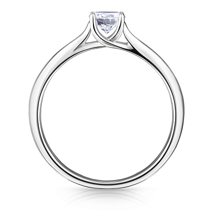 Кольцо из белого золота с бриллиантом