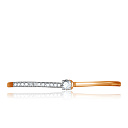 Кольцо из красного золота с фианитом