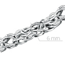 Браслет ручной работы из серебра, плетение анаконда