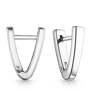 Серьги с английским замком из серебра