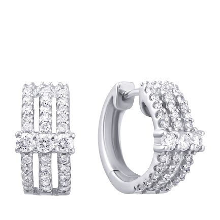 Конго из белого золота с бриллиантами