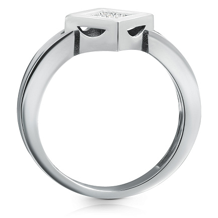 Кольцо из белого золота с бриллиантами