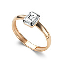 Кольцо из красного золота с бриллиантами