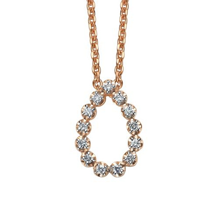 Колье из красного золота с бриллиантами