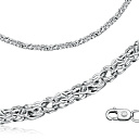 Цепь ручной работы из серебра, плетение анаконда