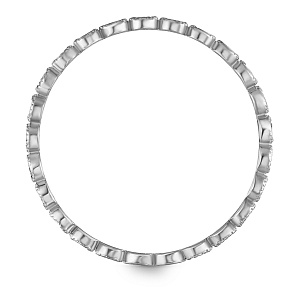 Кольцо из белого золота с изумрудами