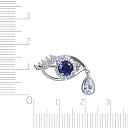 Брошь из серебра с фианитом