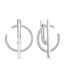 Серьги с английским замком из желтого золота