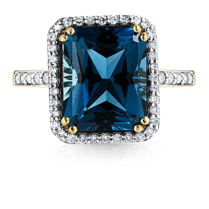 Кольцо из желтого золота с бриллиантами