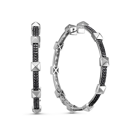 Серьги из белого золота с бриллиантами