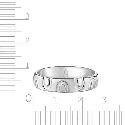 Кольцо обручальное из белого золота