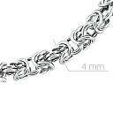 Цепь ручной работы из серебра, плетение византийское