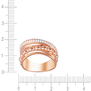 Кольцо из серебра с фианитом